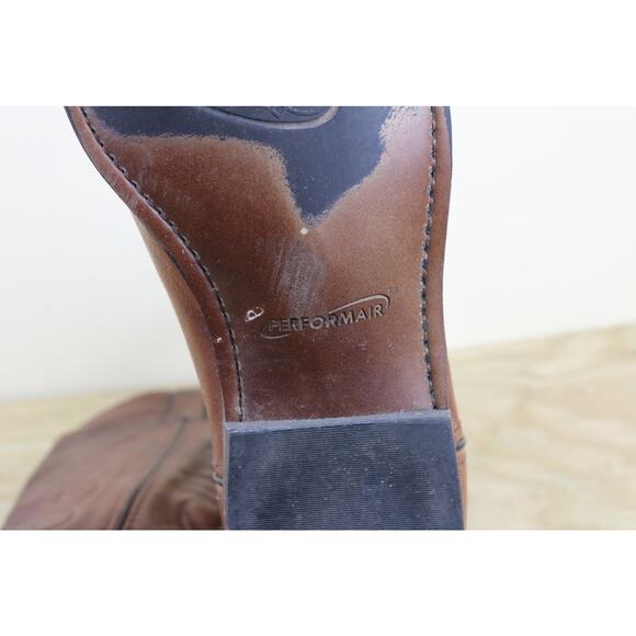 Laredo Boots Mens 9.5EE Brown Leather Performance Cowboy Boots Western Pull On main image 13